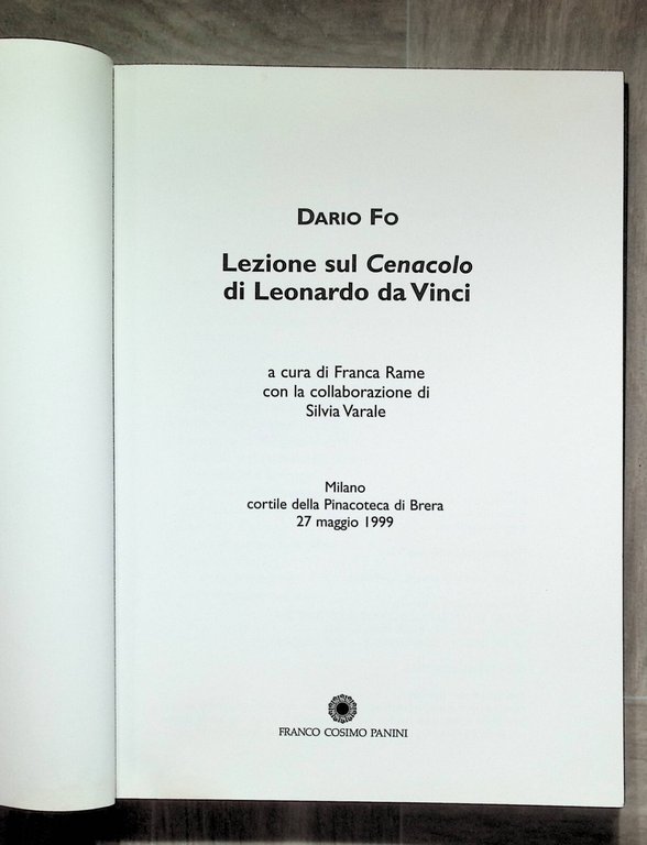 Dario Fo Lotto 2 Libri Lezione Sul Cenacolo Leonardo Da …