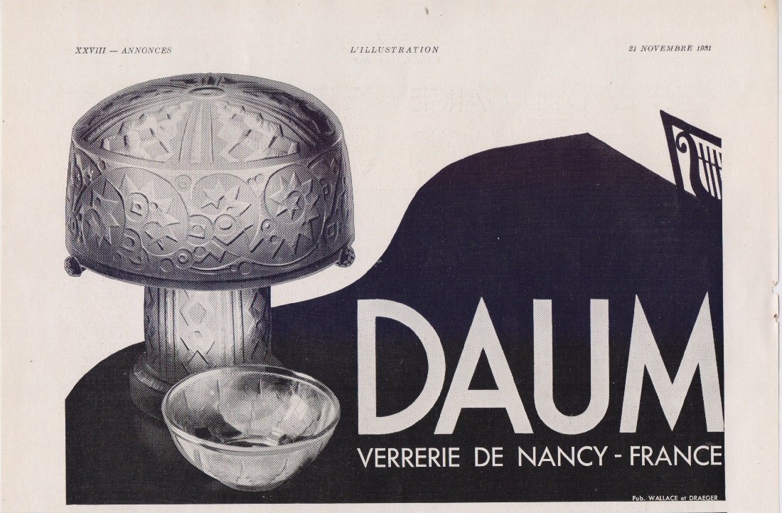 Daum. Verrerie de Nancy. Advertising 1931 | Immagine principale