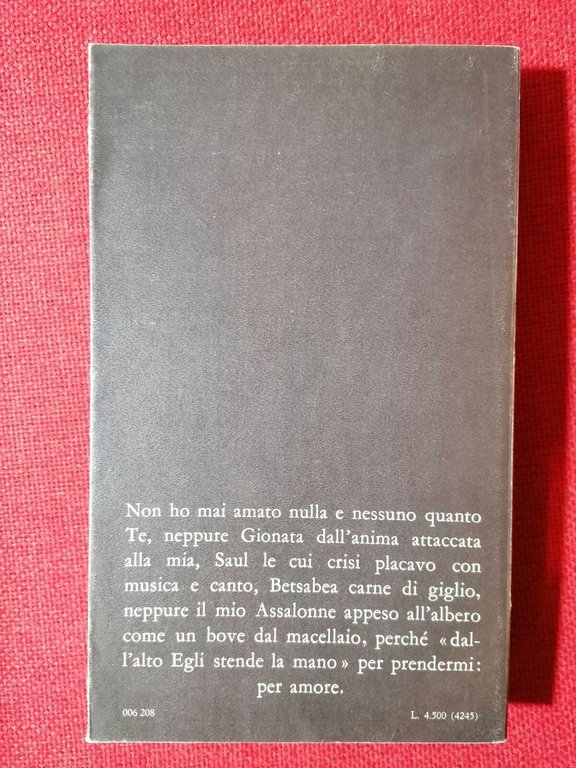 Davide - Libro Carlo Coccioli - Rusconi Sesta edizione 1977