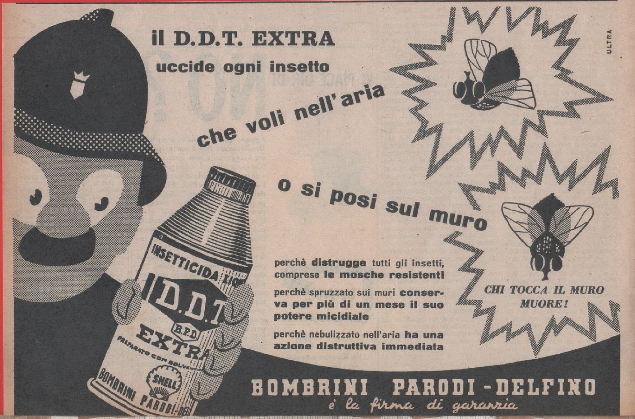 DDT Extra. Bomprini Parodi Delfino. Advertising 1956 | Immagine principale