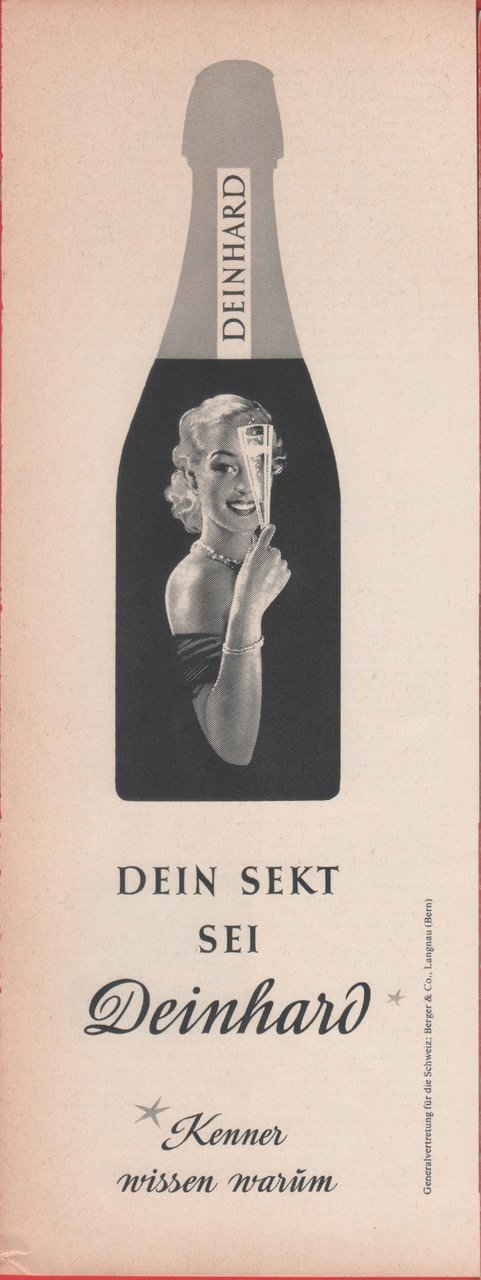 Dein sekt sei Deinhard. Advertising 1958 | Immagine principale