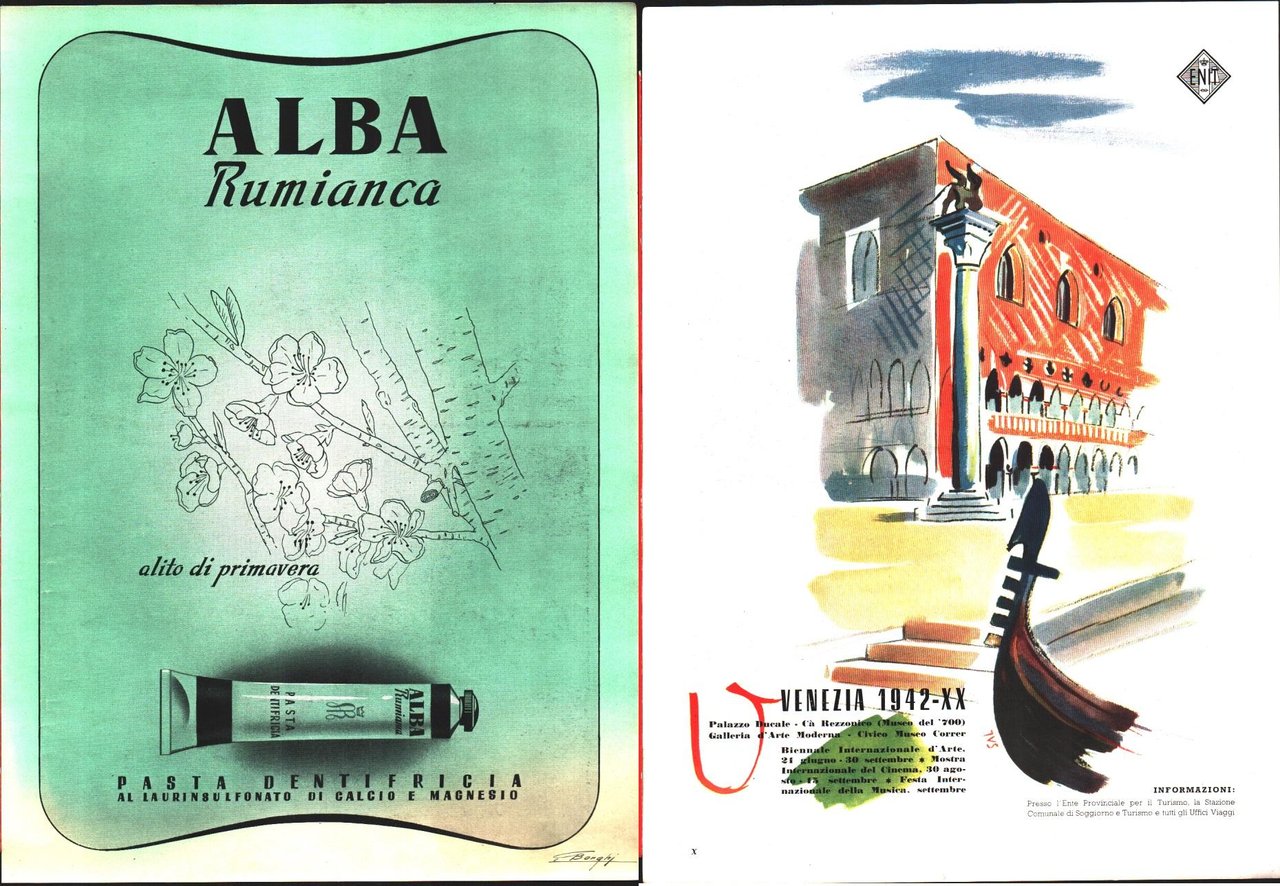 Dentifricio Alba Ruminaca / Venezia 1942. Enit. Pubblicità 1942 | Immagine principale