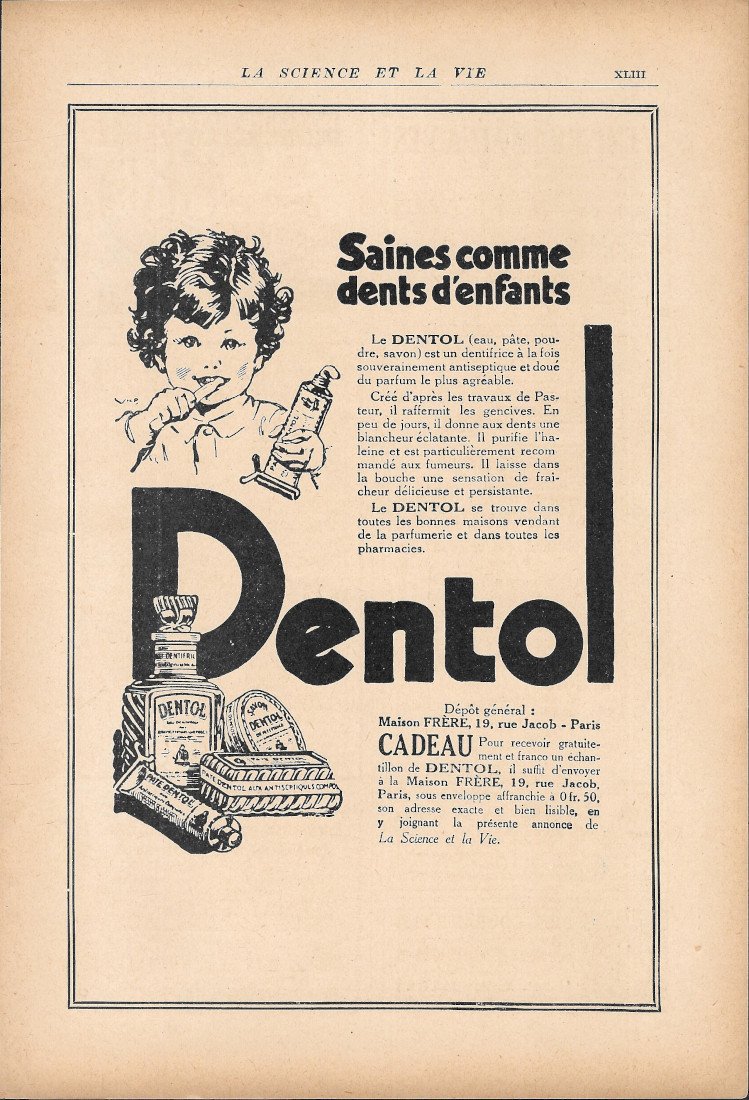 Dentol Saines comme dents d'enfants - Advertising 1931 | Immagine principale