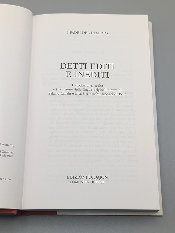 Detti editi e inediti dei Padri del Deserto