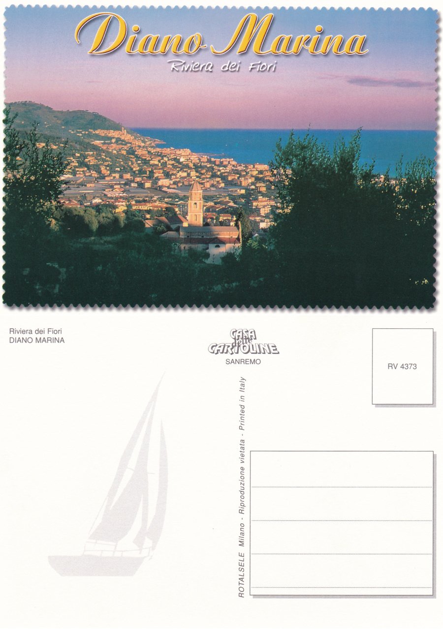 Diano Marina (IM). Panorama da Diano Castello. Non viaggiata | Immagine principale