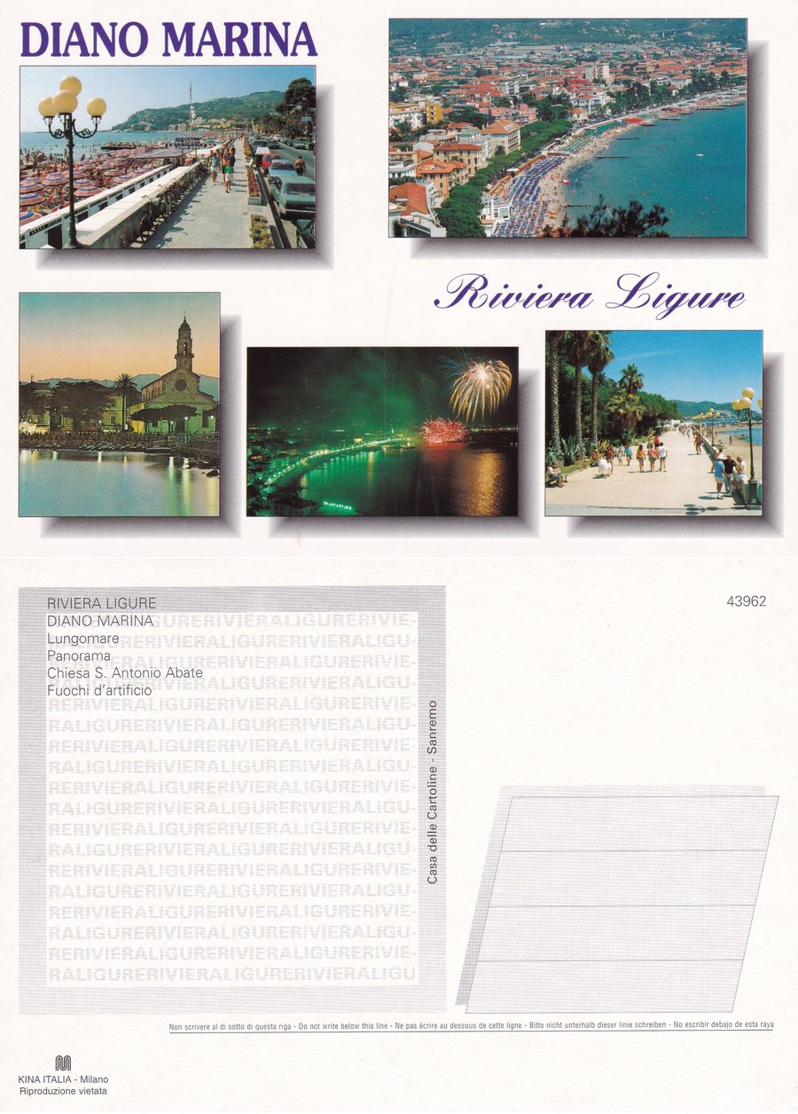Diano Marina (IM). Vedutine. Non viaggiata | Immagine principale