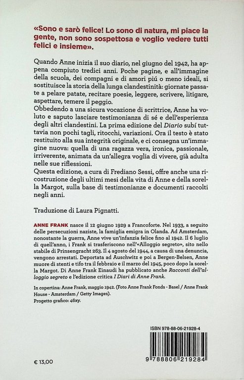 Diario di Anne Frank Libro Sessi Ginzburg Super Et Einaudi …