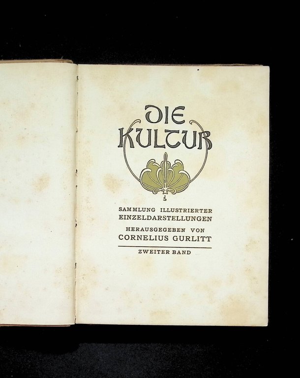 Die Kultur Libro Oscar Bie Cornelius Gurlitt Libro Antico in …