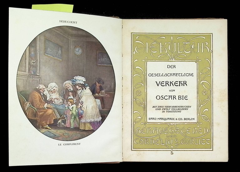 Die Kultur Libro Oscar Bie Cornelius Gurlitt Libro Antico in …