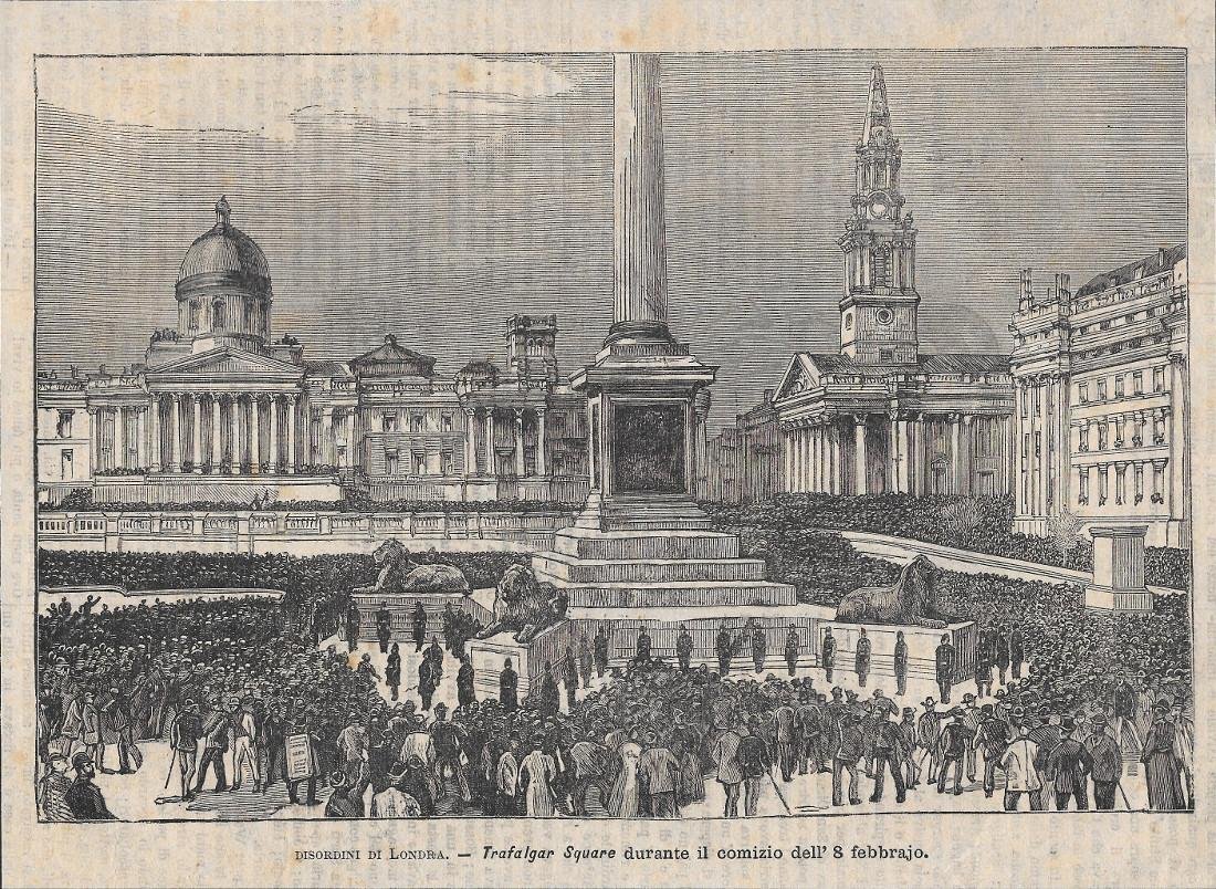 Disordini di Londra. Trafalgar Square durante il comizio dell'8 febbraio. … | Immagine principale