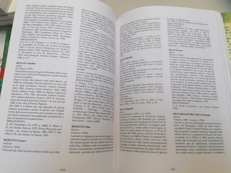 Dizionario Degli Artisti Liguri Libro Beringheli Pittori Scultori Ceramisti 2001