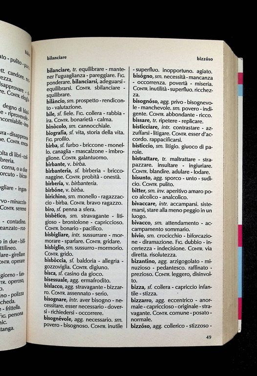 Dizionario dei sinonimi e contrari