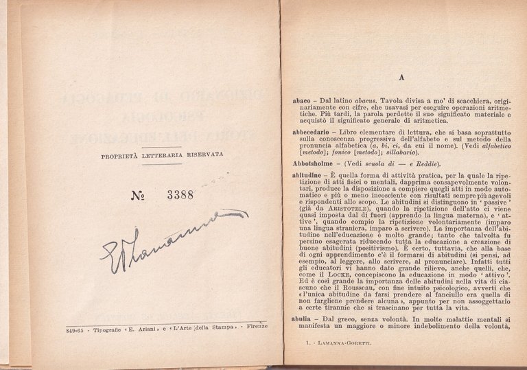 Dizionario di pedagogia. Psicologia storia dell'educazione