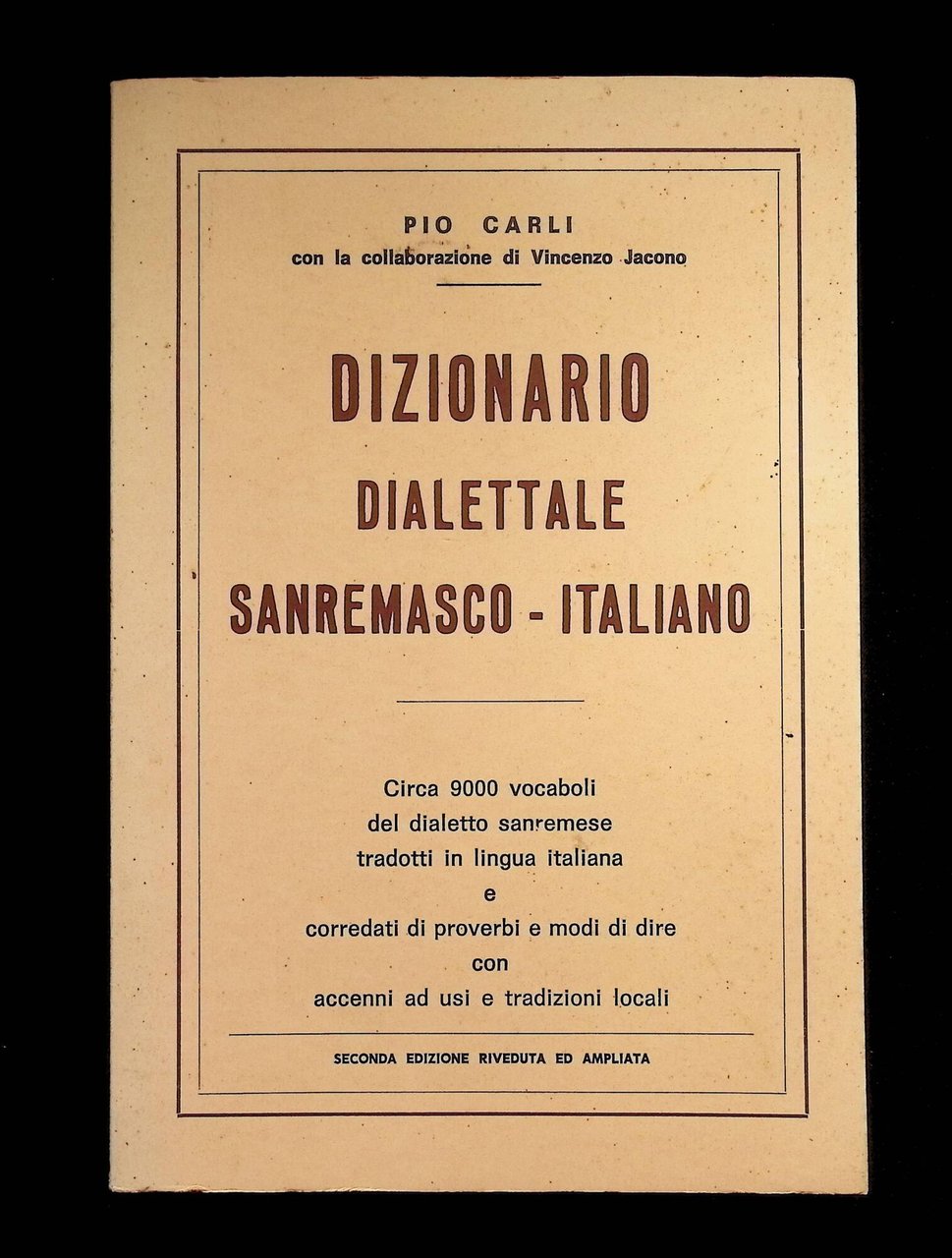 Dizionario Dialettale Sanremasco-Italiano | Immagine principale