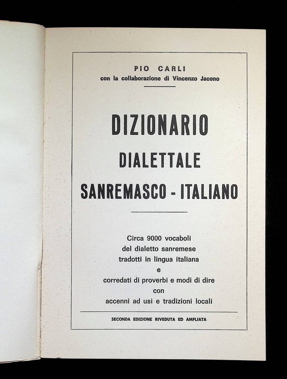 Dizionario Dialettale Sanremasco-Italiano | Immagine Gallery 2