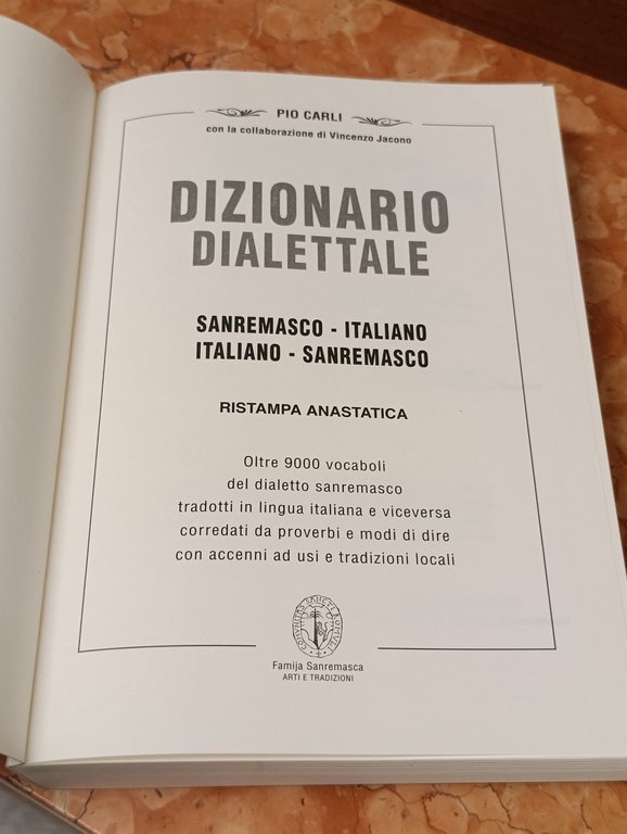 Dizionario Dialettale Sanremasco-Italiano / Italiano-Sanremasco | Immagine Gallery 7