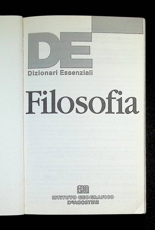 Dizionario essenziale di filosofia