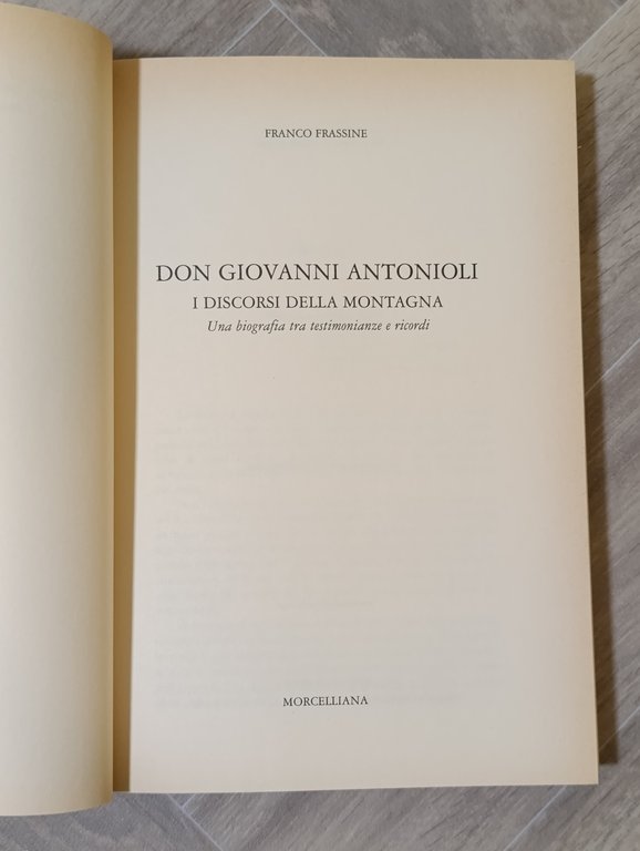 Don Giovanni Antonioli: i discorsi della montagna