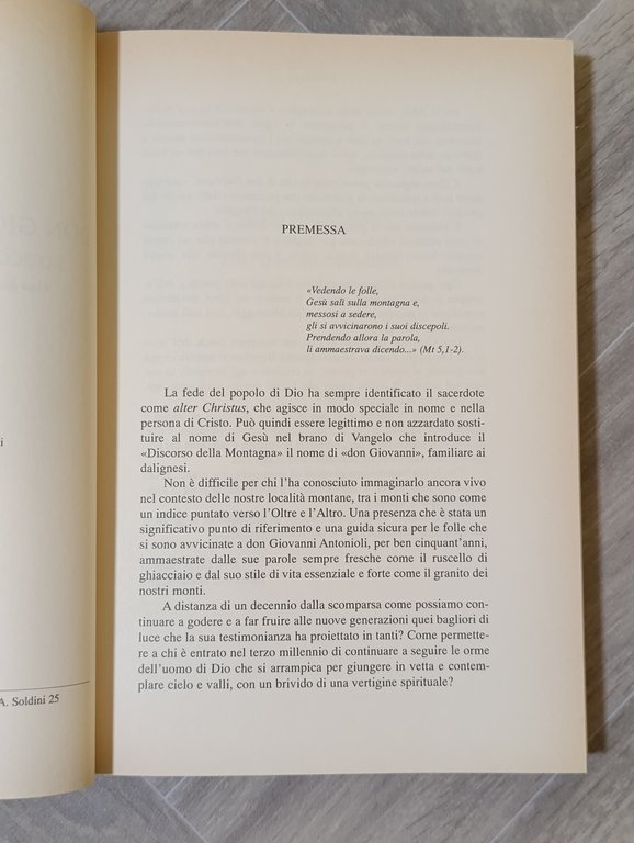 Don Giovanni Antonioli: i discorsi della montagna