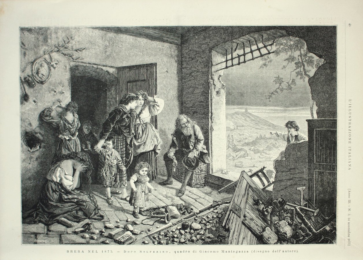 Dopo Solferino, quadro di Giacomo Mantegazza. Stampa 1876 | Immagine principale