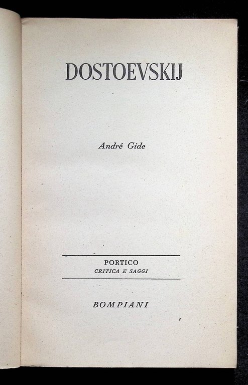 Dostoevskij. Portico Bompiani