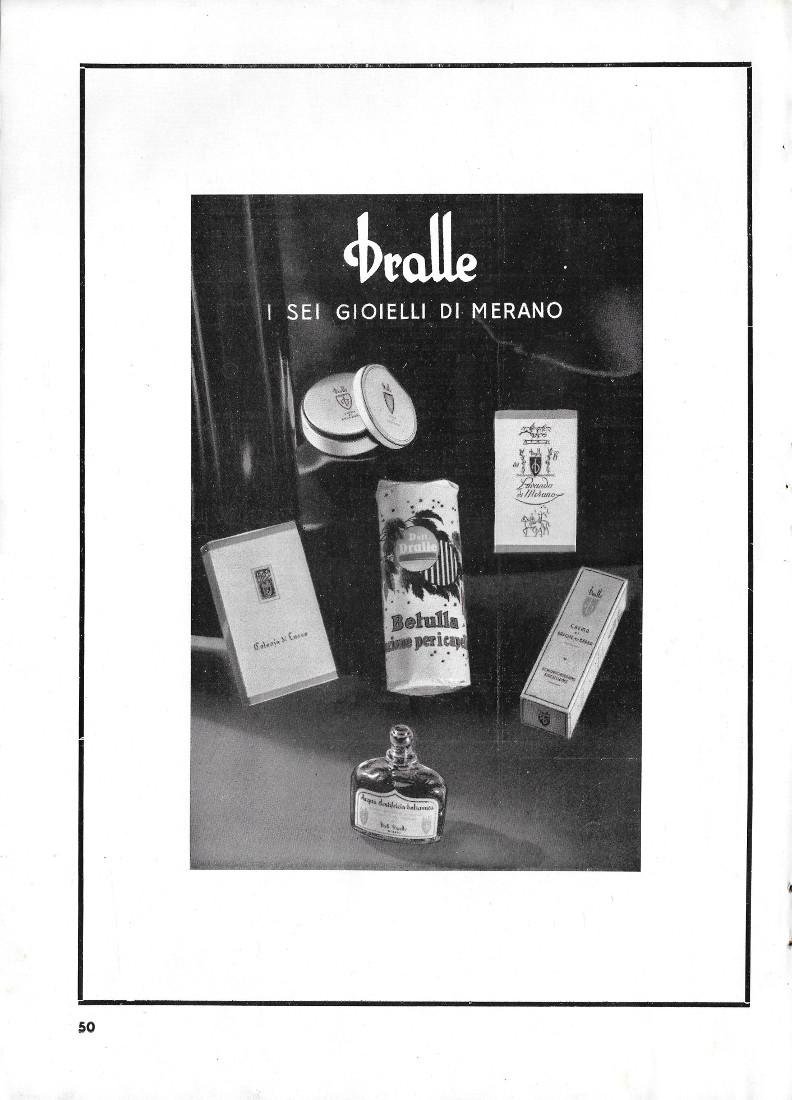 Dralle, i sei gioielli di Merano. Advertising 1939 | Immagine principale