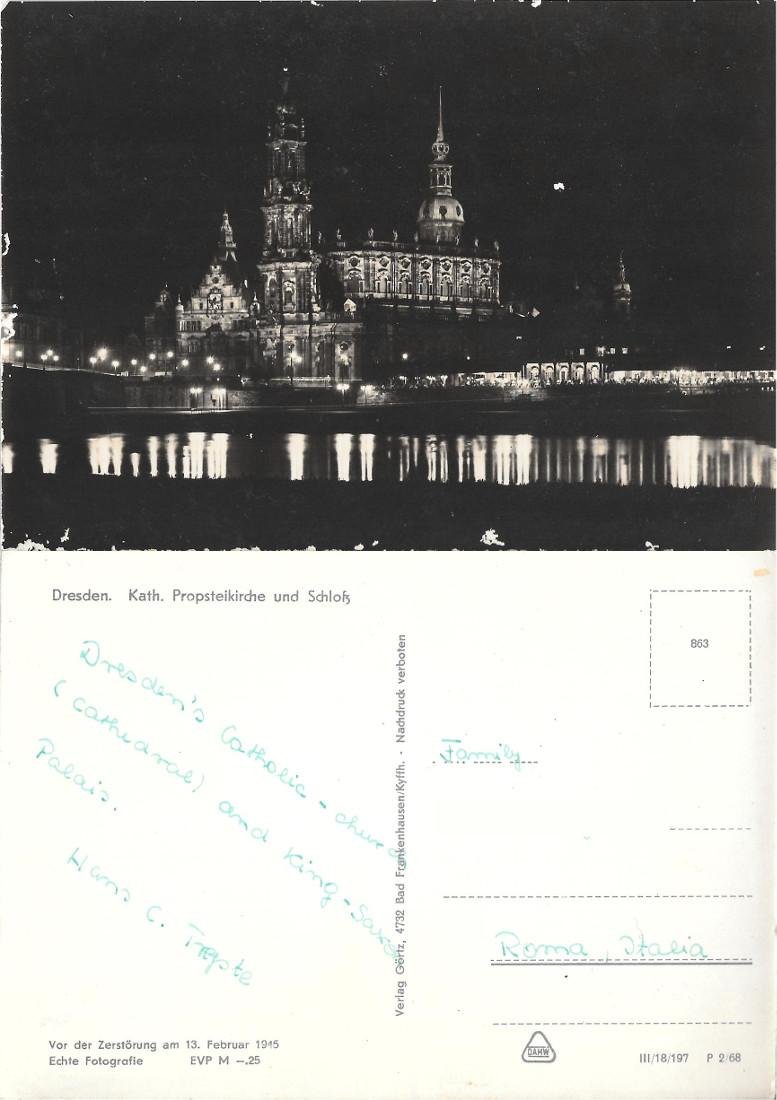 Dresden. Katholische Propsteikirche und Schloss. Non viaggiata | Immagine principale