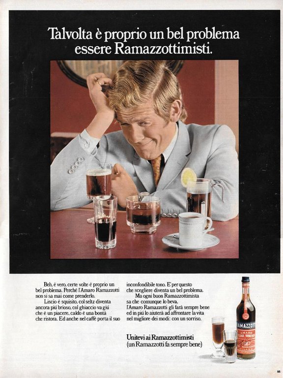Ductor. Arval men's line / Amaro Ramazzotti. Advertising 1970, fronte … | Immagine Gallery 2