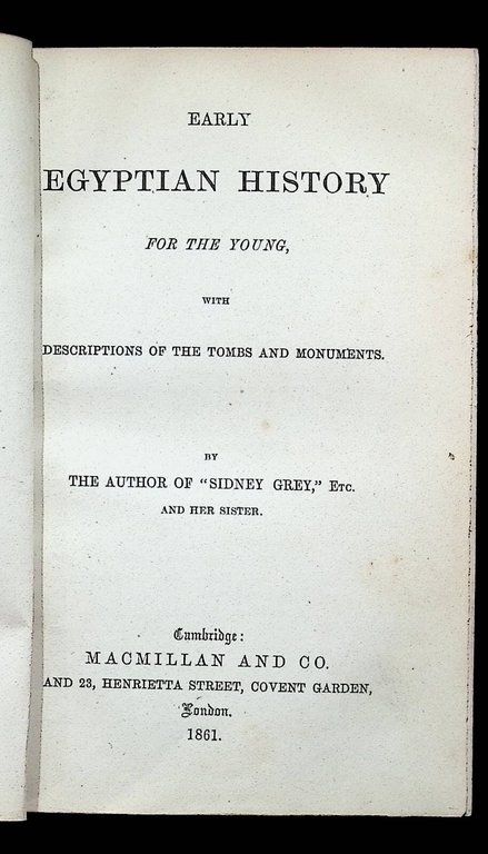 Early Egyptian History For The Young Libro Book Tombs Monuments … | Immagine Gallery 10