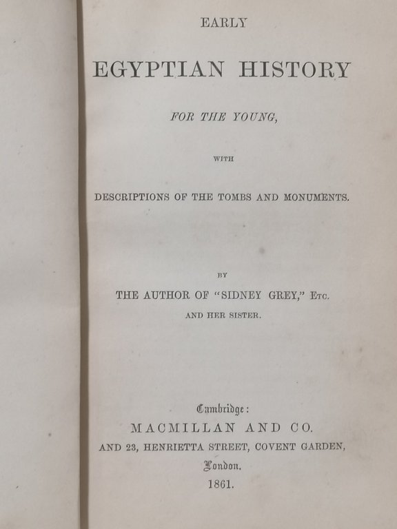 Early Egyptian History For The Young Libro Book Tombs Monuments … | Immagine Gallery 3