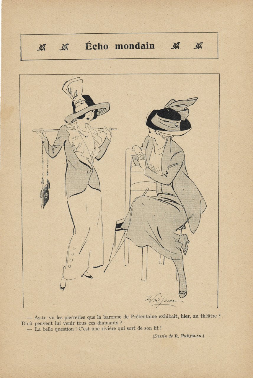 Echo mondain. (ill. Prejelan). Stampa 1913 | Immagine principale