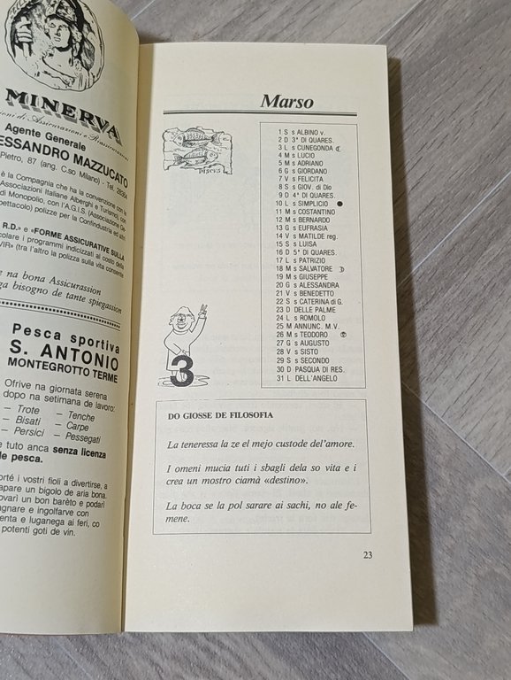 El Strologo n^ 22. Calendario Almanaco Veneto 1986