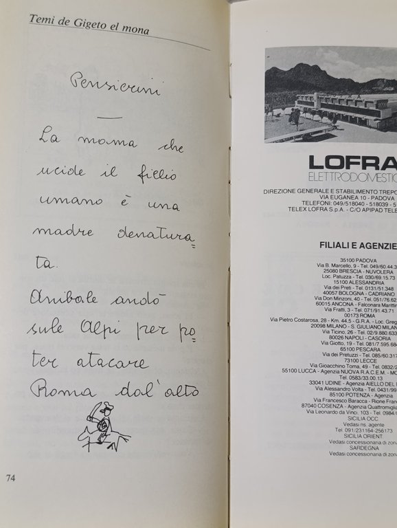 El Strologo n^ 22. Calendario Almanaco Veneto 1986