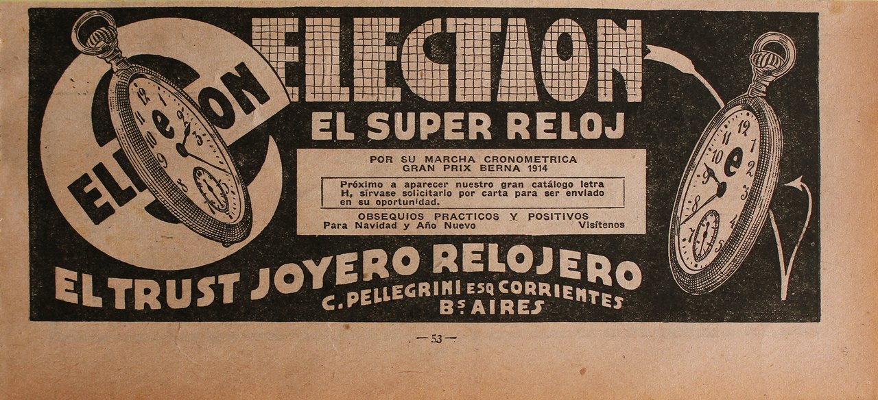 Election el super reloj - Advertising 1922 | Immagine principale