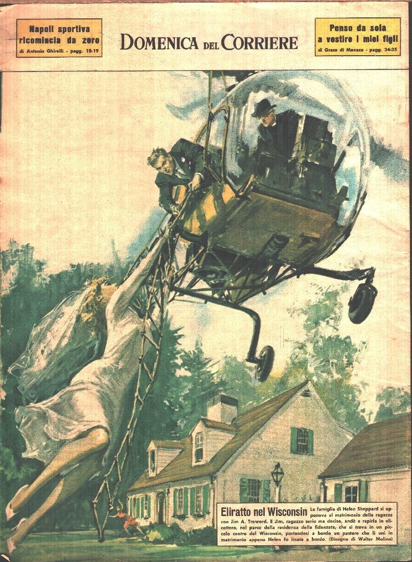 Eliratto nel Wisconsin. Domenica del Corriere 20/9/1963. Solo pagina | Immagine principale
