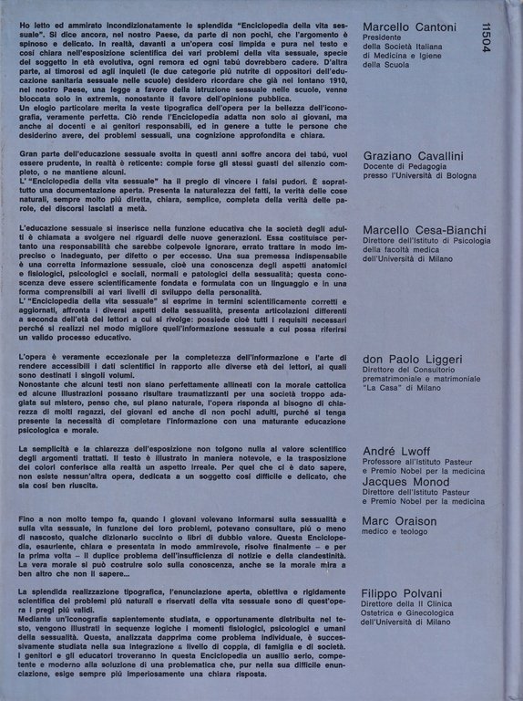 Enciclopedia della Vita Sessuale. Prima Edizione