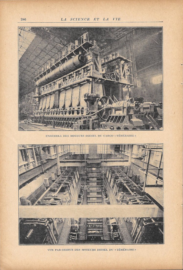 Ensemble des moteurs diesel du cargo Téméraire - Immagine 1929 | Immagine principale