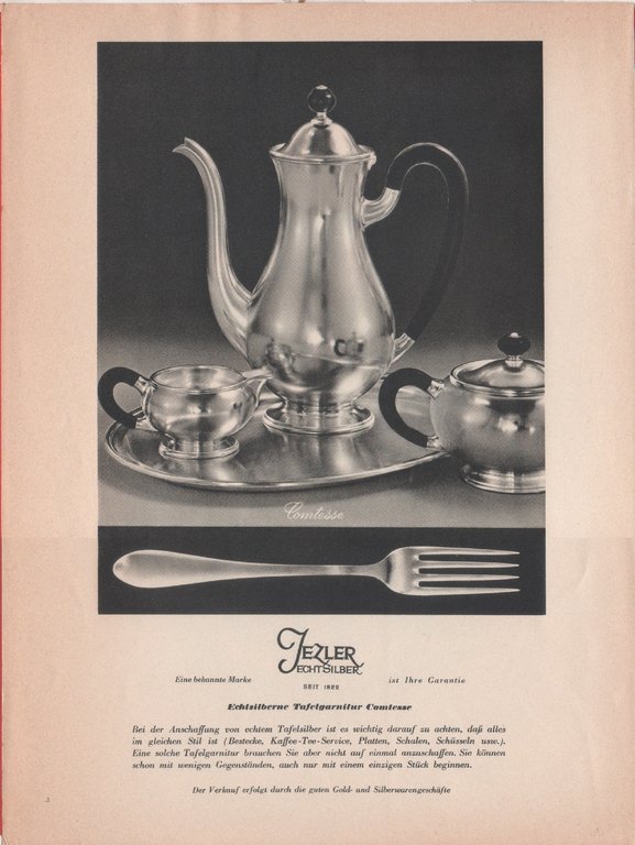 Eptiger/Jezler. Advertising 1956, fronte/retro | Immagine Gallery 2