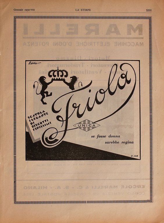 Ercole Marelli &amp; C./Biscotti Friola. Advertising 1930 | Immagine Gallery 2