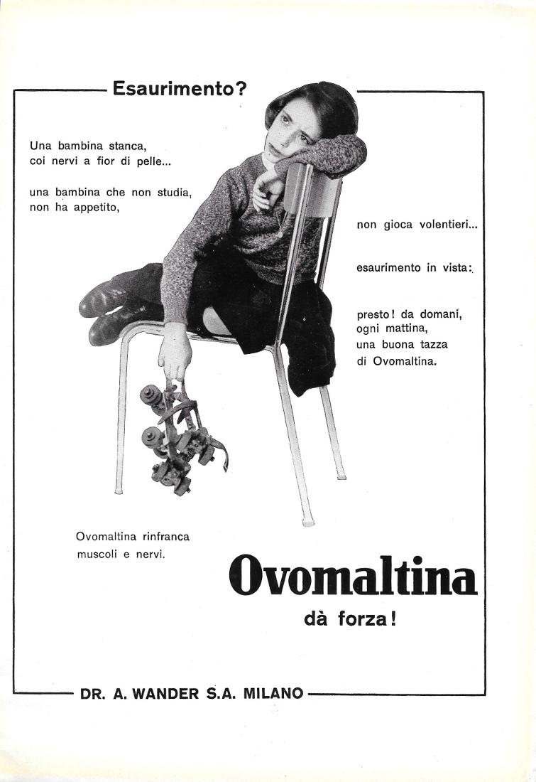Esaurimento? Ovomaltina da forza. Advertising 1961 | Immagine principale