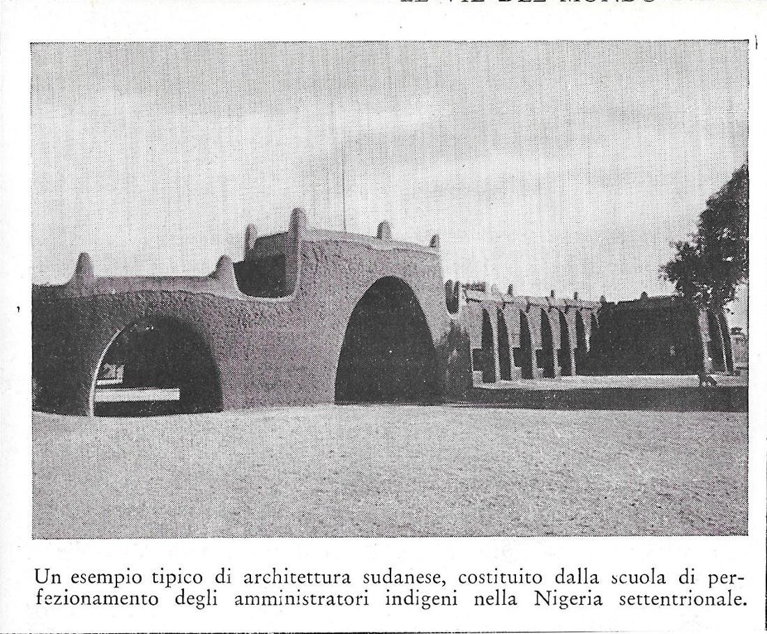 Esempio di architettura sudanese. Stampa 1934 | Immagine principale