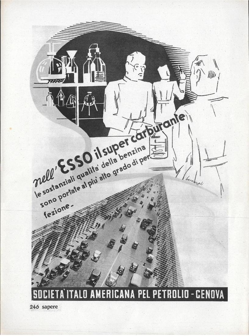 Esso / Mobiloil. Advertising 1937 fronte / retro | Immagine principale