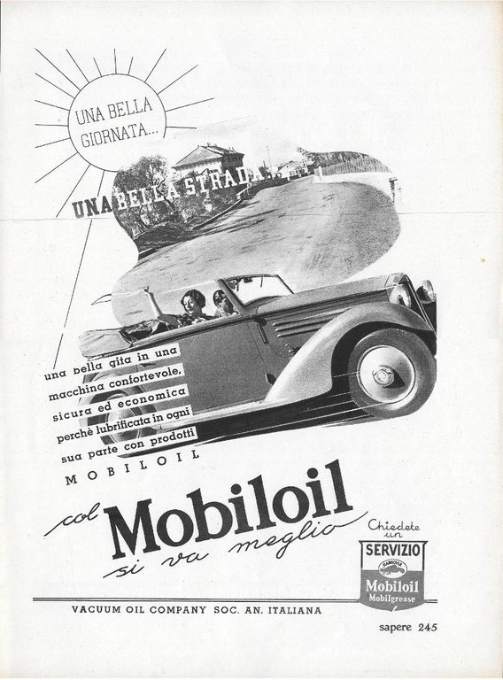 Esso / Mobiloil. Advertising 1937 fronte / retro | Immagine Gallery 2