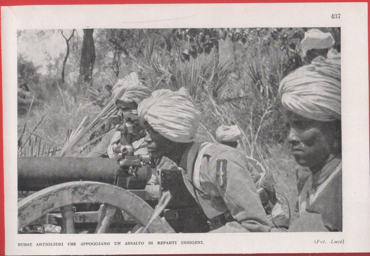 Etiopia: Dubat artiglieri che appoggiano un assalto dei reparti indigeni. … | Immagine principale