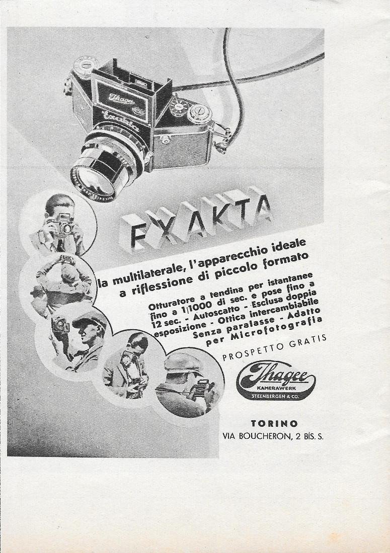Exakta. Ihagee. Advertising 1939 | Immagine principale