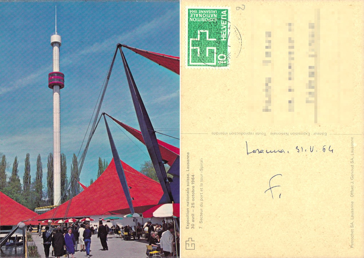 Exposition Nationale Suisse. Lausanne 30 avril/12 octobre 1964. Viaggiata 1964 | Immagine principale