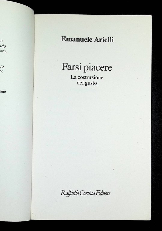 Farsi piacere. La costruzione del gusto