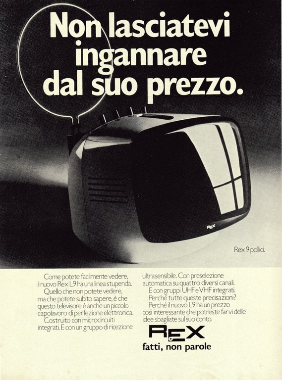 Fernet Branca, digestione avvenuta/Televisore Rex 9 pollici. Advertising 1974 | Immagine Gallery 2