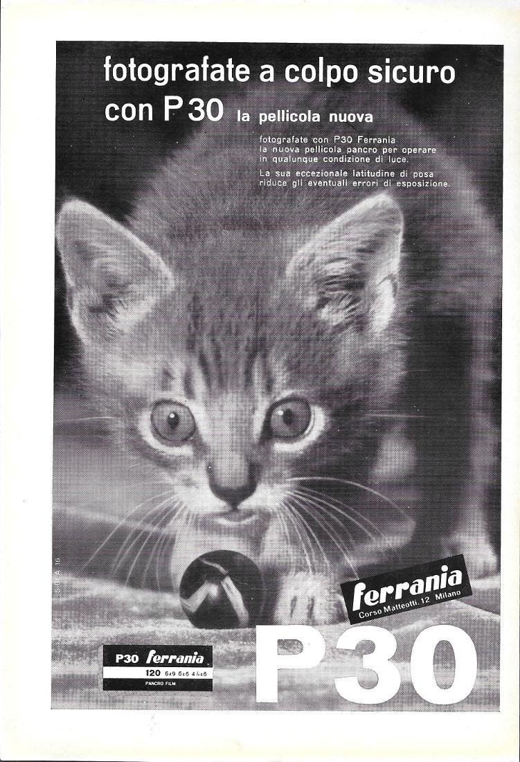 Ferrania pellicola P30 / Antonio Ferretti arredamenti ufficio. Advertising 1960 … | Immagine principale