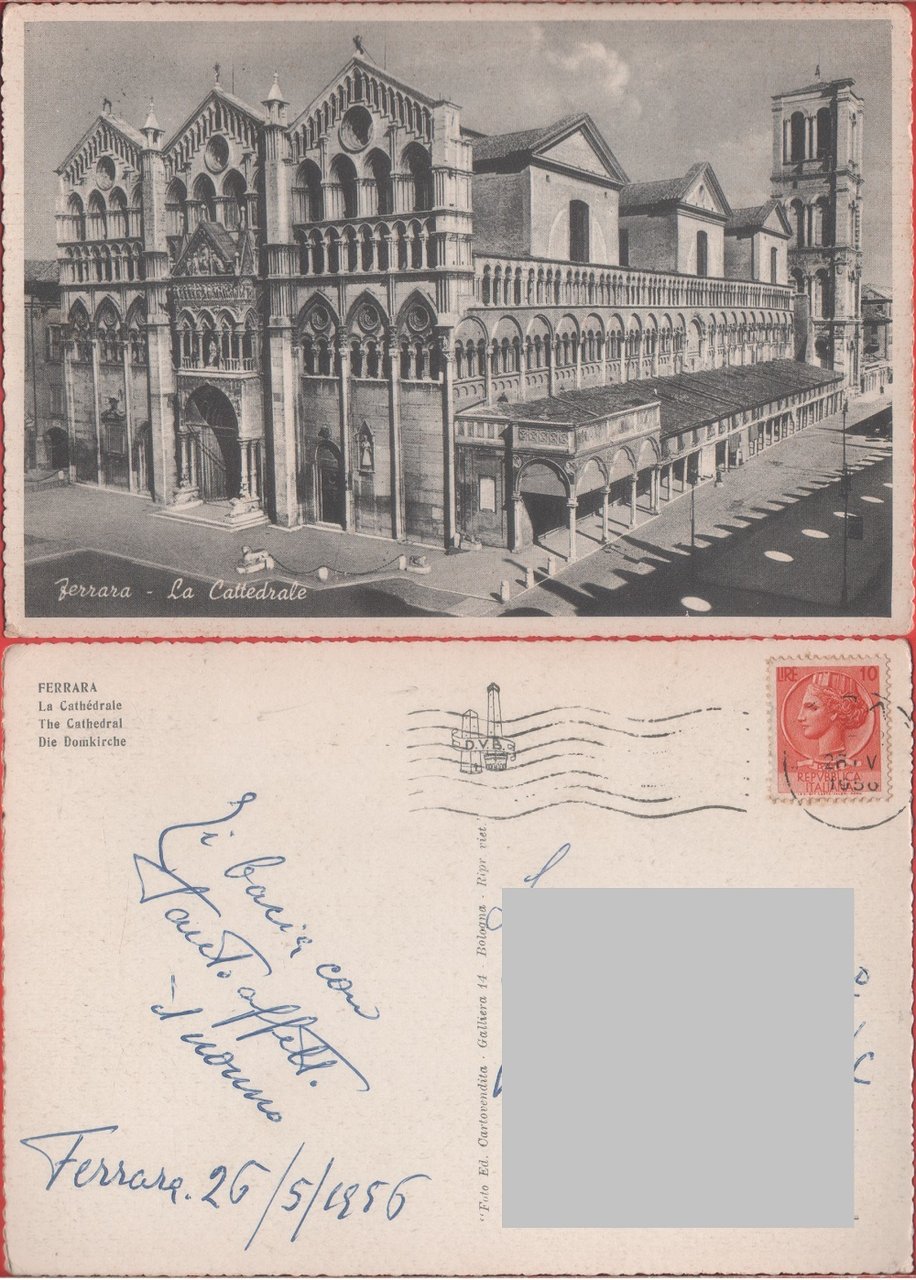 Ferrara.La Cattedrale. Viaggiata 1956 | Immagine principale